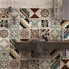 RE-COVERTILES - Adesivi Piastrelle Cucina Bagno Mattonelle adesive in PVC Impermeabili Antigraffio Stickers Decorazione Parete Cementine Peel and Stick - Modello 24 Pz 10x10 cm PS00203 Made in Italy