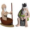 Alessi AMGI42SET3 Caronte e Minosse Set di Due Statuine, Porcellana, Multicolore