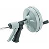 RIDGID 57038 Stasatrice a mulinello manuale Kwik-Spin con AUTOFEED, cavo sturatubi con anima interna (IC) C-1 e trivella sturatubi a bulbo per rimuovere i blocchi dello scarico