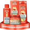 Garnier Fructis - Set di 4 estintori per capelli danneggiati, con pro cheratina e olio di marula, shampoo (250 ml), balsamo (200 ml), cura dei capelli (200 ml), maschera (320 ml), 4 pezzi