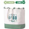 1 Resistente Borsa in Cotone 50x34 CM Personalizzata Ideale come Gadget Mare o Merchandising-BELESI