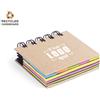 100 Blocchi Post-It ad Anelli con Copertina Rigida in Cartone Riciclato Personalizzati