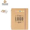 50 Block Notes in Cartone Riciclato con Post-It, Biro e Dettagli Eco-Friendly Personalizzati-Wombax