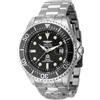 Invicta Pro Diver Orologio da Uomo in acciaio inossidabile con movimento Automatico - 47mm, Argento/Nero