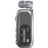 SUNSEATON Auricolare Bluetooth Business con Filo Retrattile, Auricolar Senza Fili con Microfono, Cuffia Wireless Lavalier con Display LCD, Bluetooth 5.4, Connessione a 2 Cellulari (Argento)