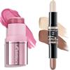 Misslyn Set Multi Stick Ombretto, Rossetto e Fard per Occhi e Labbra, Blush Volumizzante e Idratante per Contouring Viso