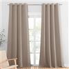 PONY DANCE Tende Oscuranti Termiche Isolanti per Interni Tende per Camera da Letto e Salotto Moderne Curtains Oscurante da Interno con Anelli 2 Pezzi L 132 x A 240 cm, Taupe Chiaro