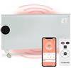 Klarstein Stufa Elettrica a Parete Basso Consumo, 2000W, Termoconvettore Smart con Rotelle, Termosifone Portatile con Termostato, per Casa