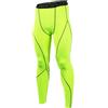 ARSUXEO Uomo Leggings da Corsa Collant a Compressione Pantaloni da Palestra Strato Base Sport Gambale K3 Color Verde Size XL