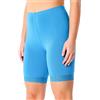 Merry Style Leggings Corti da Donna con Pizzo Pantaloni Casual a Vita Alta Pantaloni da Ciclismo in Viscosa a Vita Alta MS10-431 (Blu, 4XL)