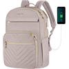 VANKEAN 15,6 pollici Laptop Backpack per le donne lavoro Laptop Bag moda con porta USB, impermeabile borsa zaini borse da viaggio alla moda Daypacks casual per la università, affari, rosa