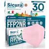 SICURA MASCHERINE CHIRURGICHE 30 Mascherine FFP2 ROSA Certificate CE SICURA Protection BFE ≥99% Made in Italy Mascherina ffp2 vera Marcatura EFFETTO PULITO sigillata