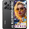 OSCAL Tiger 13 Smartphone 5G Gemini AI, 24GB+256GB/2TB-TF Smartphone Android 14, Octa-Core, 6.67" HD+ 90Hz, AI 50MP+8MP, 18W Ricarica Rapida, 5G Dual SIM Telefono Cellulare NFC/OTG/GPS Nero