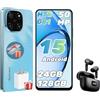 Blackview Color 6 Smartphone Android 15, 24(8+16) GB+128GB/2TB, Octa-Core, 6.67" 90 Hz, 50MP+13MP, Telefono 2025, 5000 mAh 18W, Cellulare Doppia SIM/OTG/Face ID/Fingerprint/Jack per Cuffie da 3,5 mm