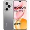 HONOR 400 Pro Smartphone 5G 12GB RAM 512GB ROM, Dual SIM NFC, AMOLED da 6.7 pollici display Eye Comfort con Snapdragon 8 Gen 3, 200MP Ultra-clear AI Camera,5300 mAh, Lunar Grey [Versione italiana]