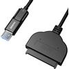 BENFEI Cavo SATA a USB, 2-in-1 USB C/USB 3.0 a SATA III Adattatore compatibile per 2,5" HDD e SSD