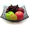 BIOGRAT Portafrutta Fruttiere Metallo Moderno 22,5 x 9,5 cm Nero, Cestino per Frutta fatto a mano da Tavolo Centrotavola Cestino Pane