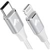 Aioneus Cavo iPhone USB C 2.8M Cavo Lightning Nylon Tipo C Filo Caricabatterie iphone Carica Rapida Caricatore per iPhone 14 13 12 11 Pro Max XS XR X 8 7 6 Plus iPad Airpods