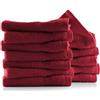 Hearth & Harbor Confezione da 12 salviette in 100% cotone filato ad anello, per corpo e viso, ad alta assorbenza e morbidezza, 33 x 33 cm, ad asciugatura rapida, colore: nero
