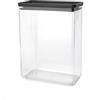 Brabantia TASTY+ Contenitore impilabile | Ermetico XXL per alimenti con guarnizione del coperchio in silicone per la cucina | Alimenti secchi e umidi, zucchero, farina | Capacità 5,4L | Dark Grey