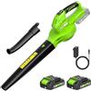 SEYVUM Soffiatore a Batteria con 2×2.0Ah，20V Soffiatore per foglie,ventola per foglie,leggero solo 1,4 kg,Leaf Blower 3 marce,interruttore turbo Max15000 giri/min,portata d'aria 240 km/h