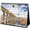 Finocam - Calendario da tavolo 2026 Mese Vista Gennaio - Dicembre 2026 + Sep.- Dic. 2025 (4 mesi) ridotti | Calendario 2026 | Immagini Città - Catalano