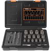 THINKWORK Set di estrattori per viti danneggiate, 2-21 mm, estrattore per viti spelate da 39 pezzi, estrattore per dadi ad alette per la rimozione di bulloni, dadi e viti danneggiati, arrugginiti e arrotondati