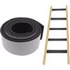 ANMOO Copertura morbida per scaletta per letto a castello da 2 m, con forte adesivo, larghezza 80 mm, protezione di ricambio per scaletta per scale, gradini per piedi, angolo comfort - nero