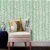 ICYEHAO Carta Parati Righe Verde,44.5 x 1000cm Carta da Parati Adesiva Bianco e Verdi Geometrica Parato Adesivo per Parete Righe Verticali Pellicola Adesiva per Mobili,Camera da Letto,Soggiorno,Bagno,Cucina