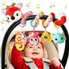 Kulveanju Spirale Passeggino Neonato Giochi 0-3 Mesi, Neonato Accessori Utili, Sonaglio Giochi Passeggino con Musicali, Regali per Neonati per Bambini da 6 a 12 Mesi, Peluche Cervo