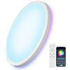 Comely LED lampada da soffitto 28cm Dimmerabile, 24W 2400LM Lampada da Soffitto RGB con Telecomando e Controllo APP, IP44 impermeabile, Rotundità,LED plafoniera per bagno, cucina, balcone