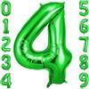 OFFCUP Palloncini Compleanno Verde 101 CM, Palloncino Numero 4, Foil Palloncini Numeri, Giganti Palloncini Numeri, Decorazioni Festa Compleanno, Gonfiabili Pallone per Anniversario