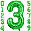 OFFCUP Palloncini Compleanno Verde 101 CM, Palloncino Numero 3, Foil Palloncini Numeri, Giganti Palloncini Numeri, Decorazioni Festa Compleanno, Gonfiabili Pallone per Anniversario