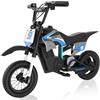 RCB R9X PRO Moto Elettrica per Bambini, Motocicletta con Motore 350W, 3 Velocità (10/15/25 km/h), autonomia 16 KM, luci Ambientali, Doble Suspensión, Ruote 12" Motocross per bambini 4+ anni