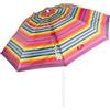 AKTIVE 62405 Ombrellone da spiaggia antivento 240 cm, 8 aste in fibra, protezione UV50, inclinabile, ventilazione Max+Air, manico in metallo 28/32 mm, tessuto Oxford 90 g, custodia inclusa