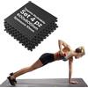 Avilia Tappeto Palestra Defaticante in Schiuma EVA 4 Pezzi 600x600 mm - Tatami a Incastro Antiscivolo - Pavimento Gommato Palestra per Casa, Fitness e Allenamento