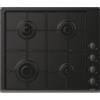 Candy CHW6LBB Piano cottura Idea Piano cottura, Gas, 4 zone, Nero, Inox/Lamiera, L x P x A (mm): 595X510X8
