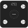 HOMEBUDS Bluetooth Bilancia Pesapersone, Bilancia da bagno digitale per pesare i muscoli con BMI grasso, monitor accurato della composizione corporea con app intelligente, Nero
