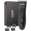 MANSPOT Rasoio Elettrico Corpo Uomo, Depilatore Corpo Uomo Impermeabile IPX7, Rasoio Parti Intime Umido e Asciutto, Rasoio Intimo per Viso, Braccia, Torace, Gambe, Ascelle (Black 1)
