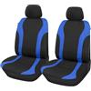 Upgrade4cars Coprisedili Auto Anteriore Universali Nero Blu | Set Copri-Sedile Universale per Guidatore e Passeggero
