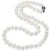 Treasure Bay Splendida collana di perle d'acqua dolce naturali da 7-8 mm, per donne e ragazze, colore della collana di perle: bianco, nero, grigio, 45 cm, Perla d'acqua dolce, Perla