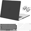 MOSISO Cover Compatibile con MacBook Air 15 Custodia M5 M4 M3 M2 2026 2025-2023 A3448 A3241 A3114 A2941, Cover per Macbook Air 15 Pollici M5 M4 M3 M2&Copritastiera&Pellicola&Tipo C, Grigio Ardesia