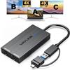 WAVLINK Adattatore USB 3.0/C Displaylink Dual HDMI 4K 60Hz per doppio monitor, uscita USB-A/C a HDMI 4K per Mac M1/M2/M3 o Windows 10/11
