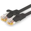 1CONN - Cavo di rete da 7,5 m, Ethernet, LAN, cavo patch per la massima velocità Internet e collega tutti i dispositivi con presa RJ 45 nero - 1 pezzo