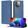 XINYEXIN Custodia per Oppo A5 Pro 5G 4G, Cover a Libro in Pelle PU con Blocco RFID, Slot per Carte, Supporto, Protezione Completa Antiurto - Blu