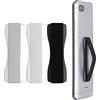kwmobile Supporto Dita Cellulare - Set 3x Fasce Elastiche Sostegno Antiscivolo Antiurto Telefonino Supporto Universale - Finger Holder Phone nero/bianco/argento