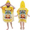 BITOYO Teli Mare Bambini con Cappuccio Asciugamano Poncho Bambini per Spiaggia Bagno Doccia Nuotare Piscina Accappatoio per Ragazze Ragazzi Bambini Asciugamano 6-14 Anni (Leone A)