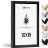 Heimlich® - Cornice per foto - 10x15 cm, Alluminio Metallo, Nero - Piccola cornice per foto con copertura in foglio di plastica - Montaggio a parete o esposizione da tavolo