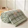 DOTBUY-SHOP Trapuntino Copriletto Estivo Primaverile, Cotone Trapunta Leggera, Motivo a Quadri Piazza Copriletto Trapuntato per Letto Singolo, Letto Matrimoniale (Verde,150x200cm)