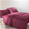 Caleffi 45463 Cotone Bicolor Completo Copripiumino per Matrimoniale Letto, Corallo